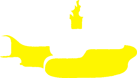 Submarine Yellow Template - Yellow Submarine (550x313), Png Download