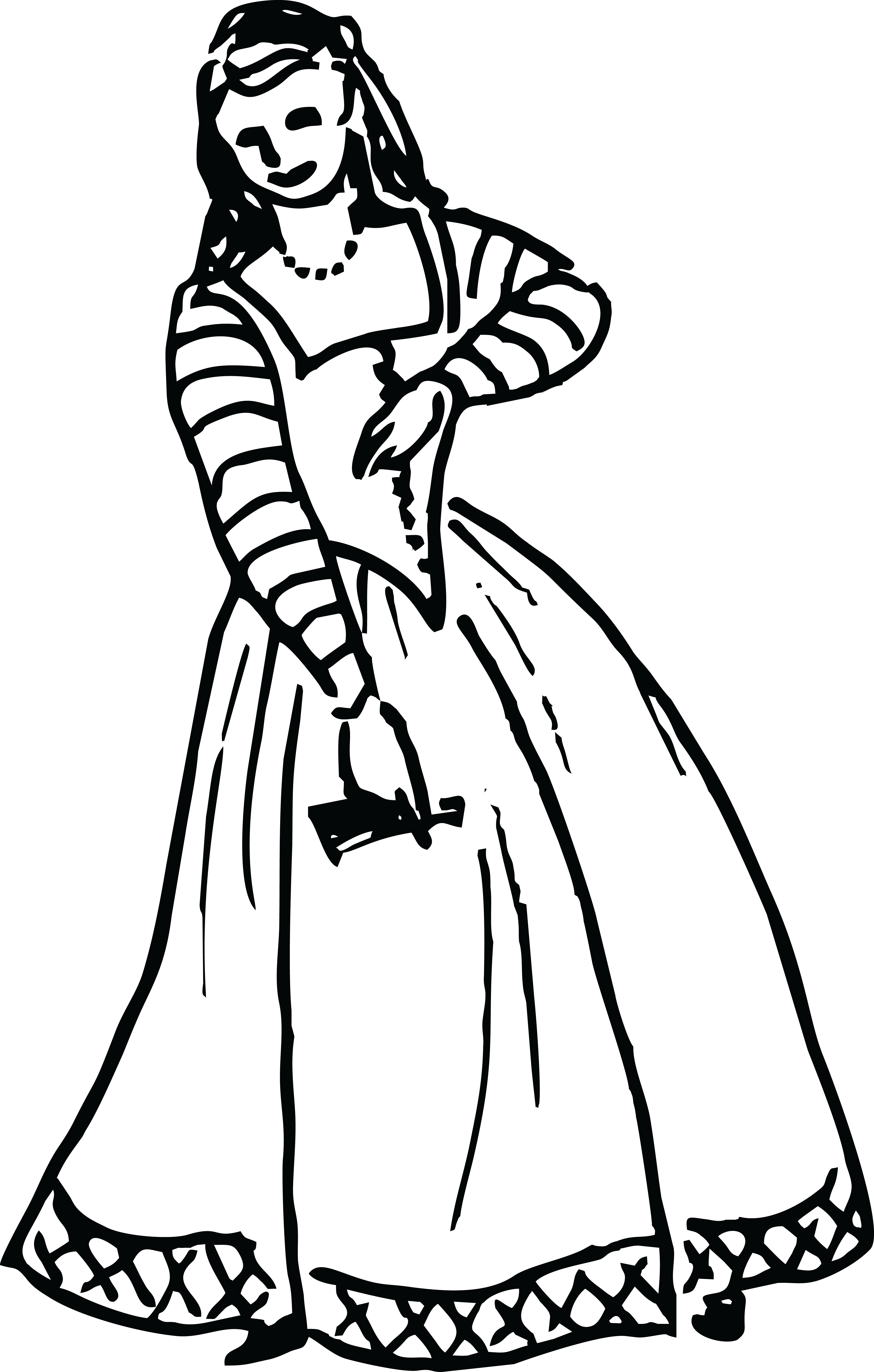 Jpgpngepssvg - Woman Clipart Black And White Png (4000x6277), Png Download