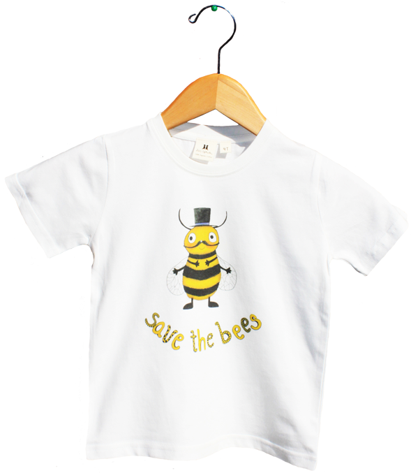 Organic Save The Bees T-shirt - T-shirt (600x700), Png Download