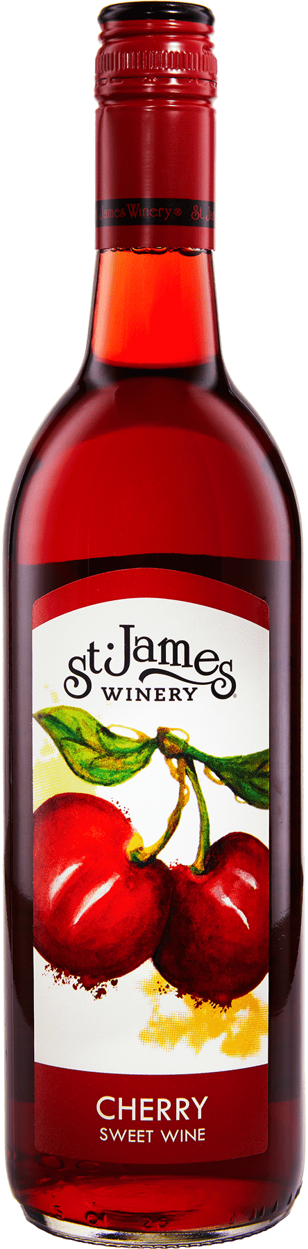 Cherry Wine - Fruit Wines - St - James Winery - St James Cherry Wine (444x1800), Png Download