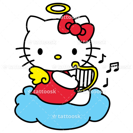 Hello Kitty Angel Png - Hello Kitty X Anti Social Social Club (450x450), Png Download