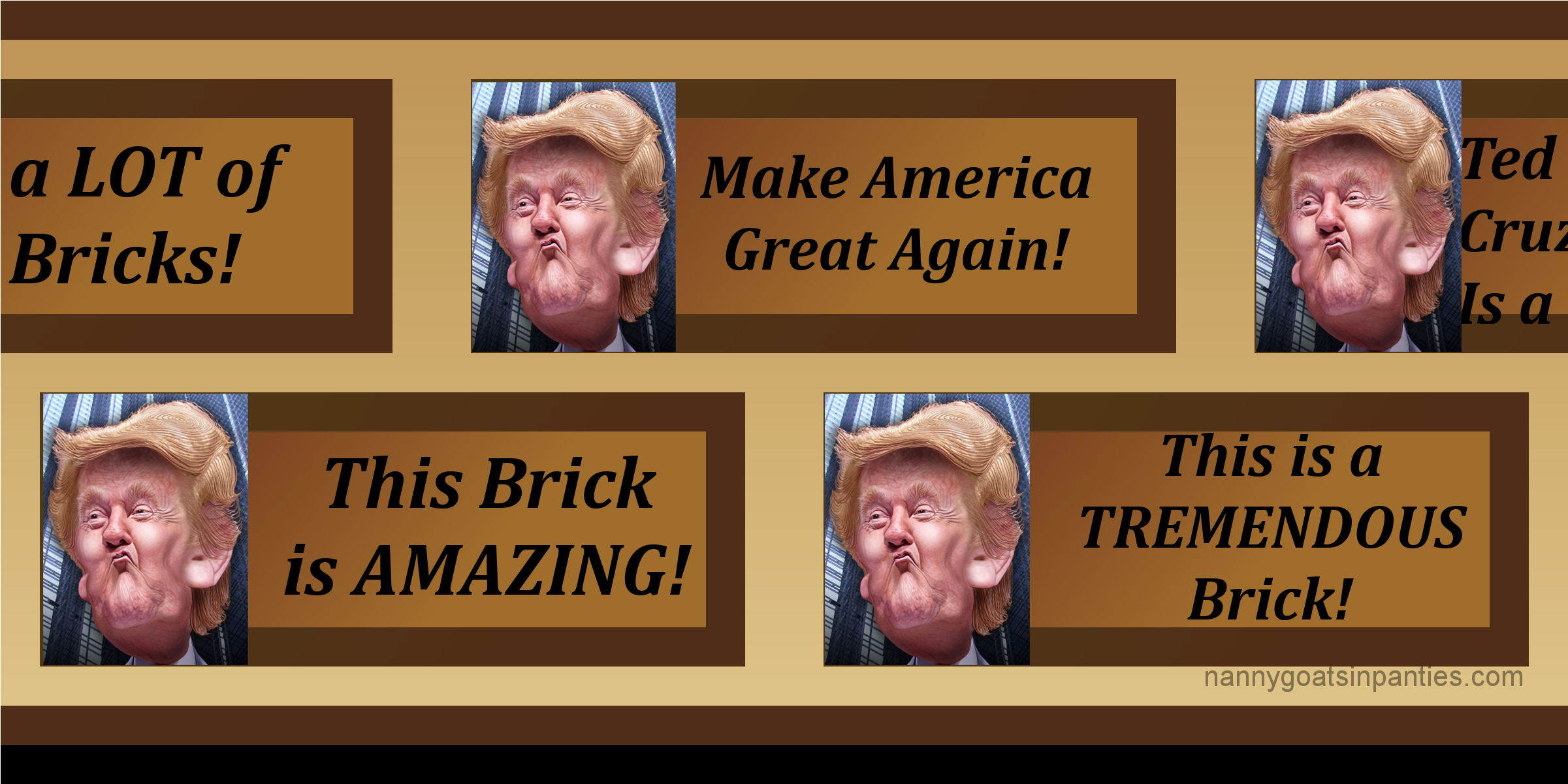 Trump Brick Wall - Donald Trump (2400x2400), Png Download