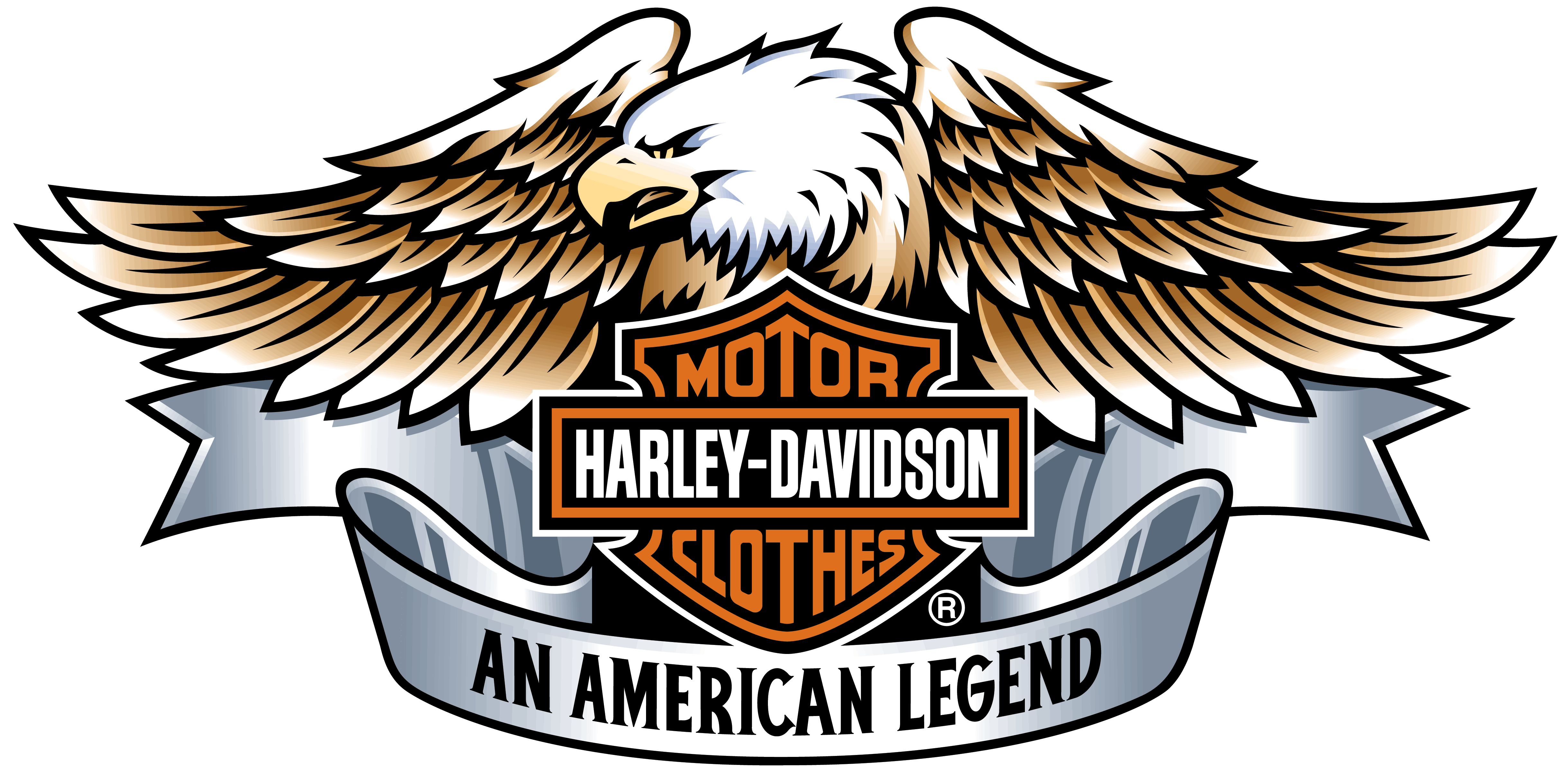 Harley Davidson Logo Eagle Wings Png - Logo De Harley Davidson (4876x2400), Png Download