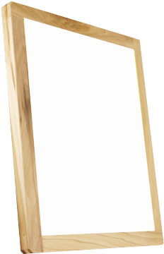 Single Wood Frame White Mesh - Light (504x504), Png Download