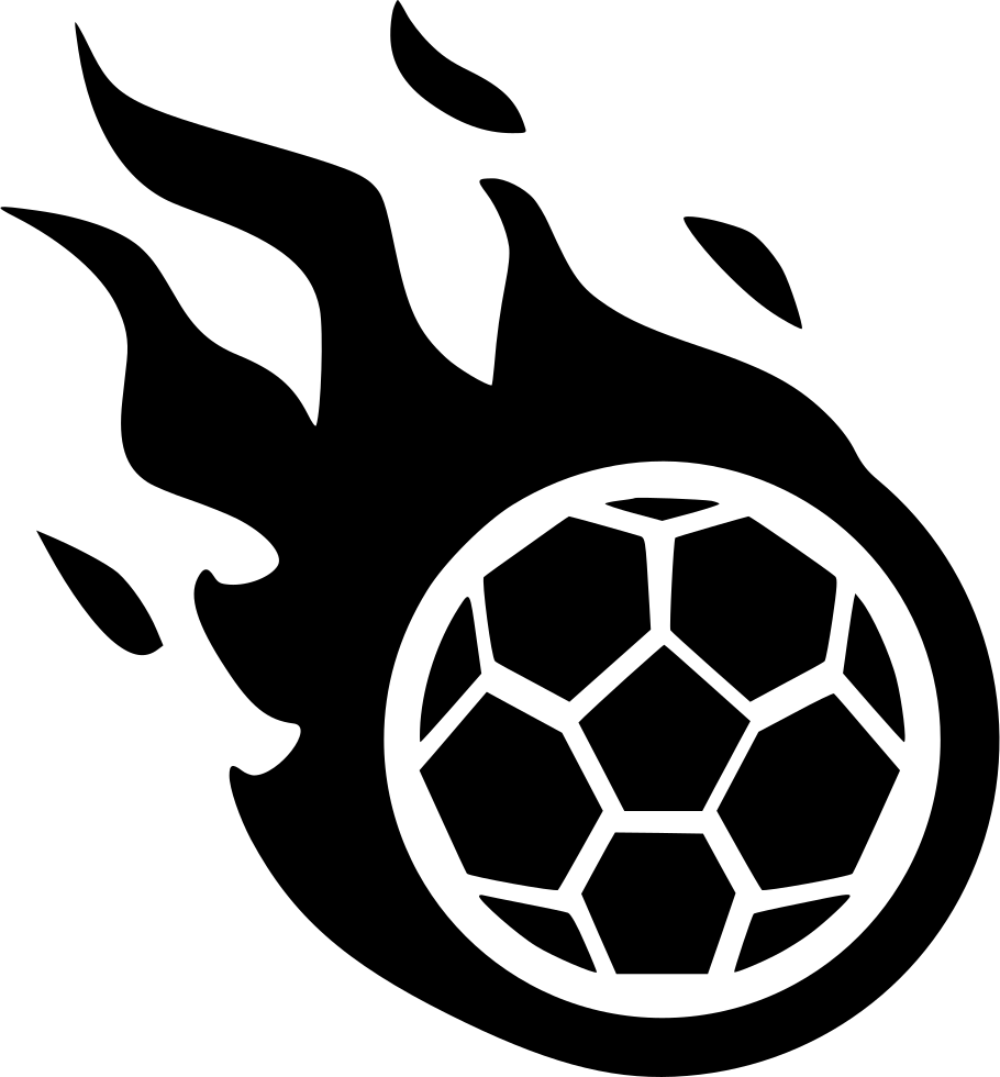Fire Game Foot Soccer Fly Comments - Football (910x980), Png Download