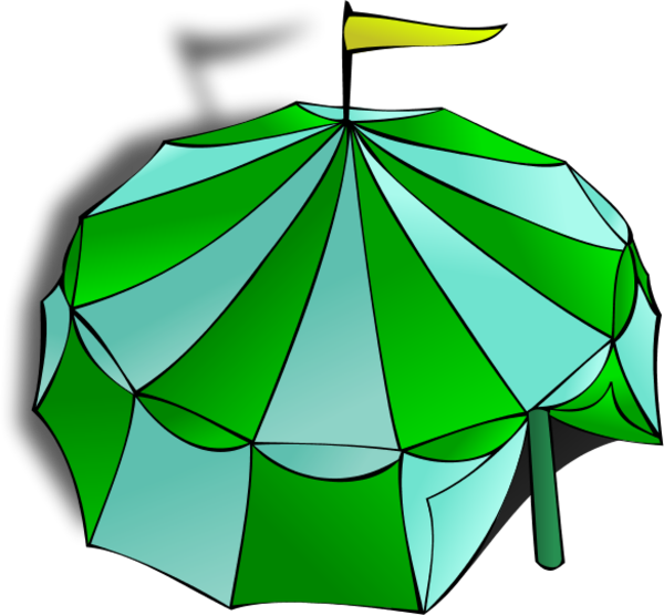 Circus Tent Vector Clip Art - Circus Tent Clip Art (600x555), Png Download