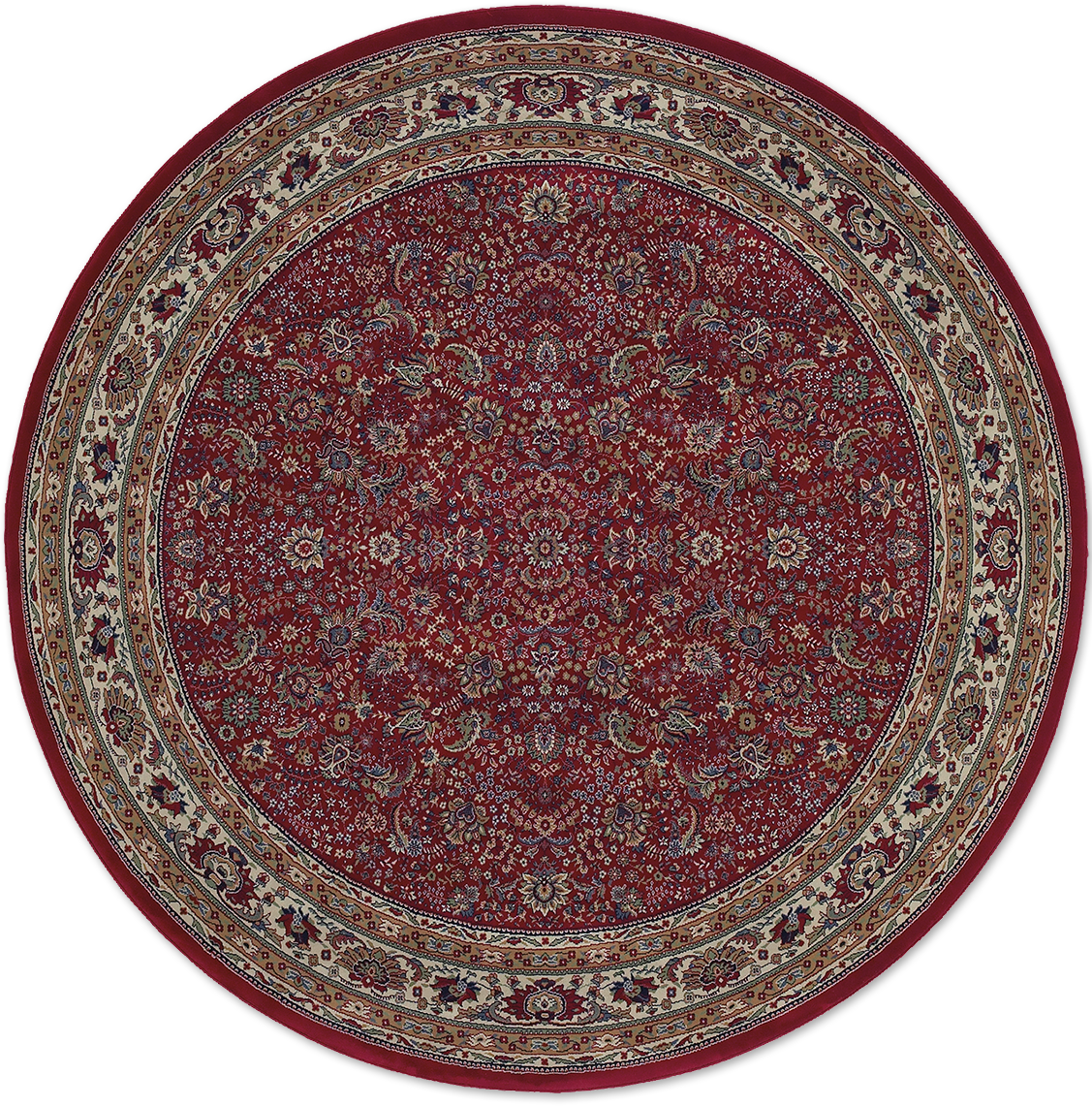 80325 - Main - Conestoga Trading Co. Brighton Red/ivory Area Rug Rug (1127x1141), Png Download