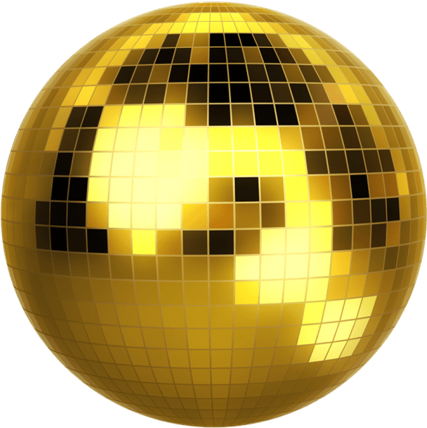 Gold Disco Ball Clip Art Png Image - Disco Ball (600x596), Png Download