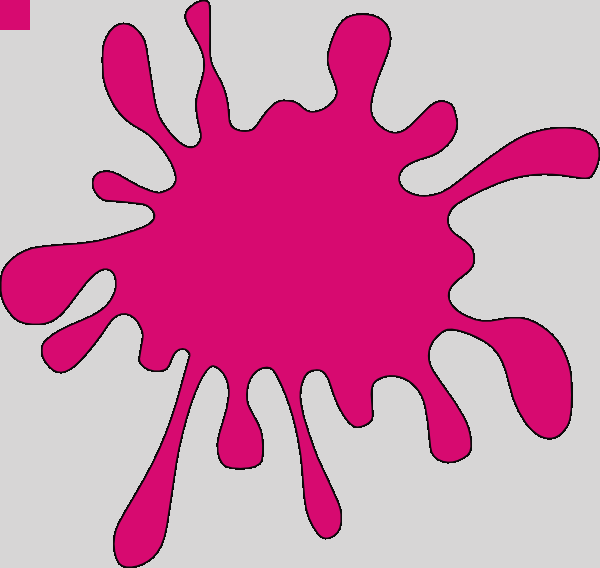 Color Pink Splat Clipart - Red Paint Splatter Clip Art (600x568), Png Download