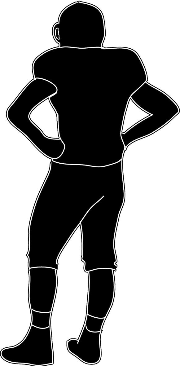 Tattoo This Back Of Football Player - Back Of Football Players (581x1181), Png Download
