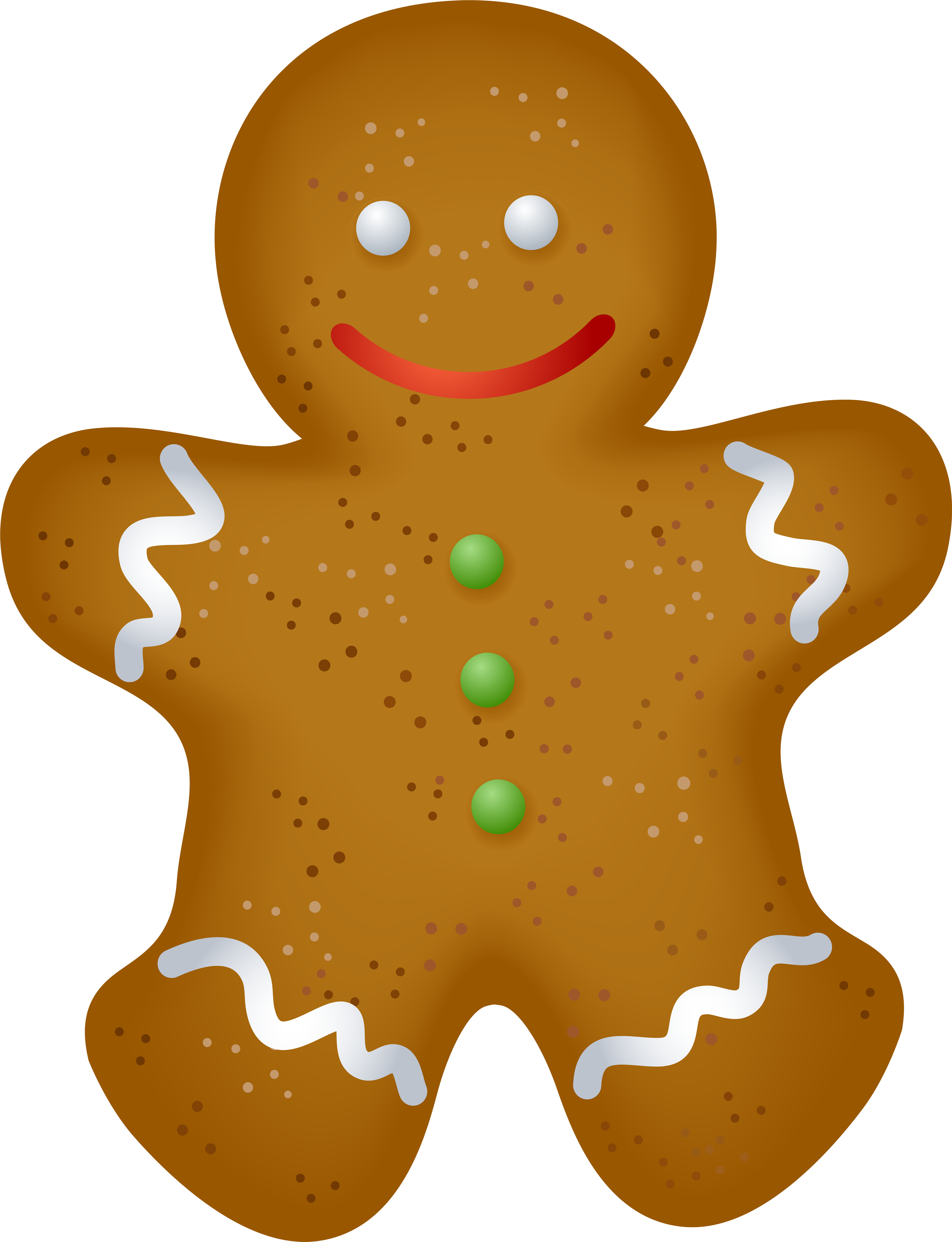 Christmas Gingerbread Clipart At Getdrawings (6142x8000), Png Download