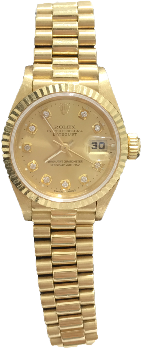 Rolex Lady-datejust With Diamond Dial - Rolex Lady (700x1248), Png Download