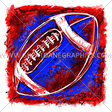 Grunge Football - Multi-colored Football Red White And Blue T-shirt, (385x385), Png Download