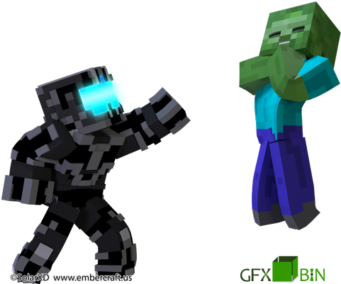An Error Occurred - Minecraft Zombie Gfx (488x400), Png Download