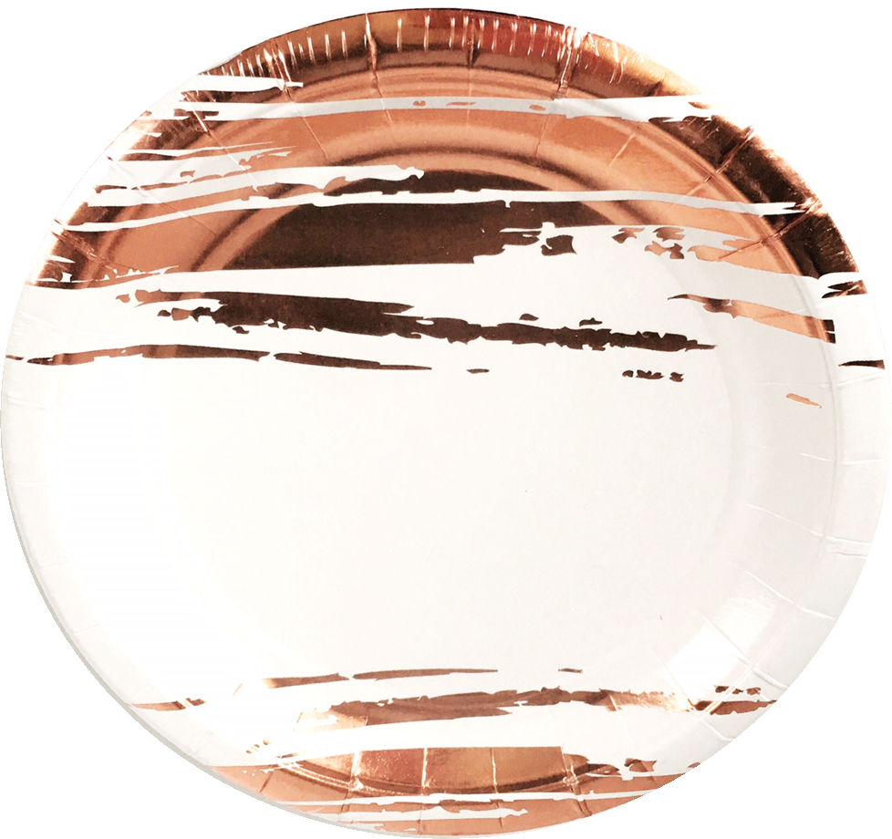 Small Rose Gold Brush Stroke Plates (978x920), Png Download