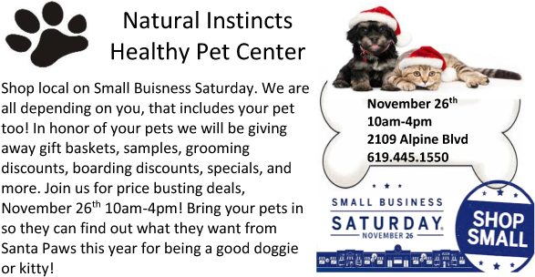 Small Buisness Sat Natural Instincts - Small Business Saturday 2011 (599x320), Png Download
