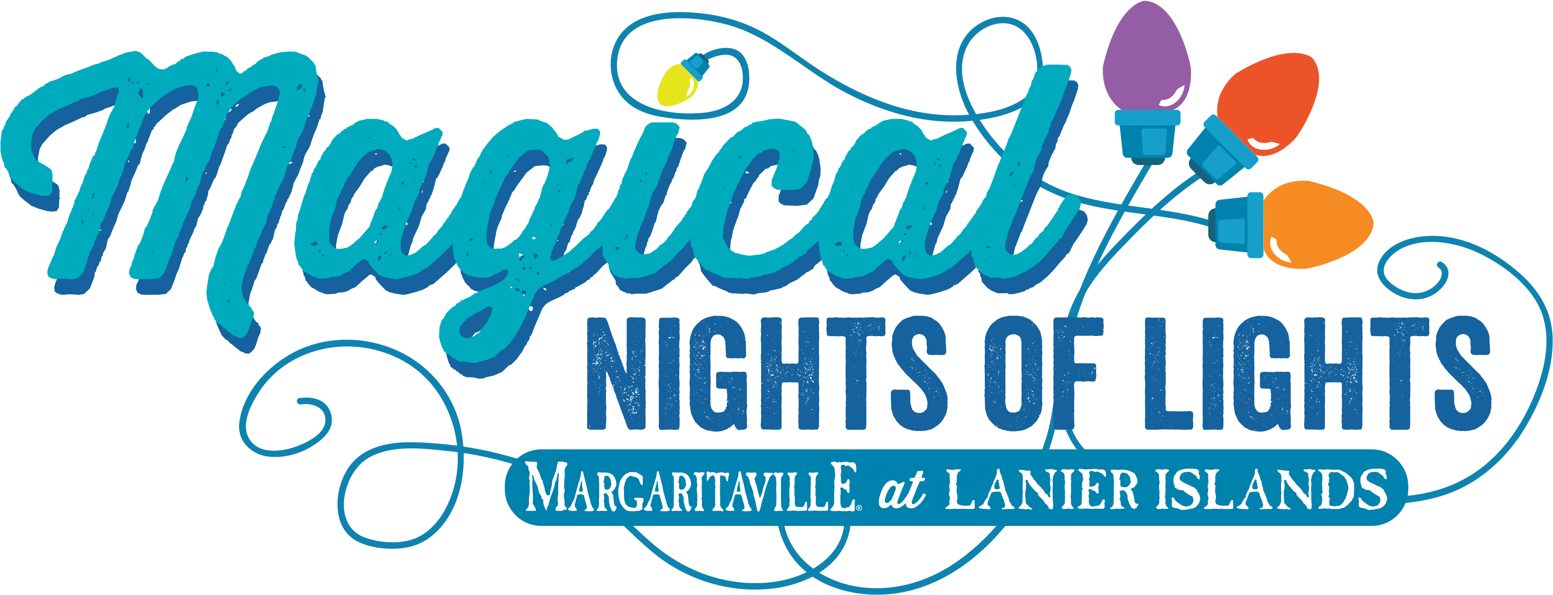 Magical Nights Of Lights - Magical Nights Of Lights: Margaritaville At Lanier (3300x1388), Png Download
