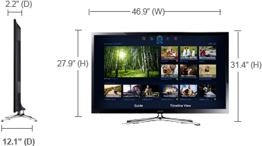 Samsung 8 Series Pn-f8500 - 60 In 3d Plasma Smart Tv (515x265), Png Download