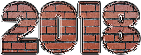 Happy New Year 2018 Wall Style - Eye Shadow (530x303), Png Download