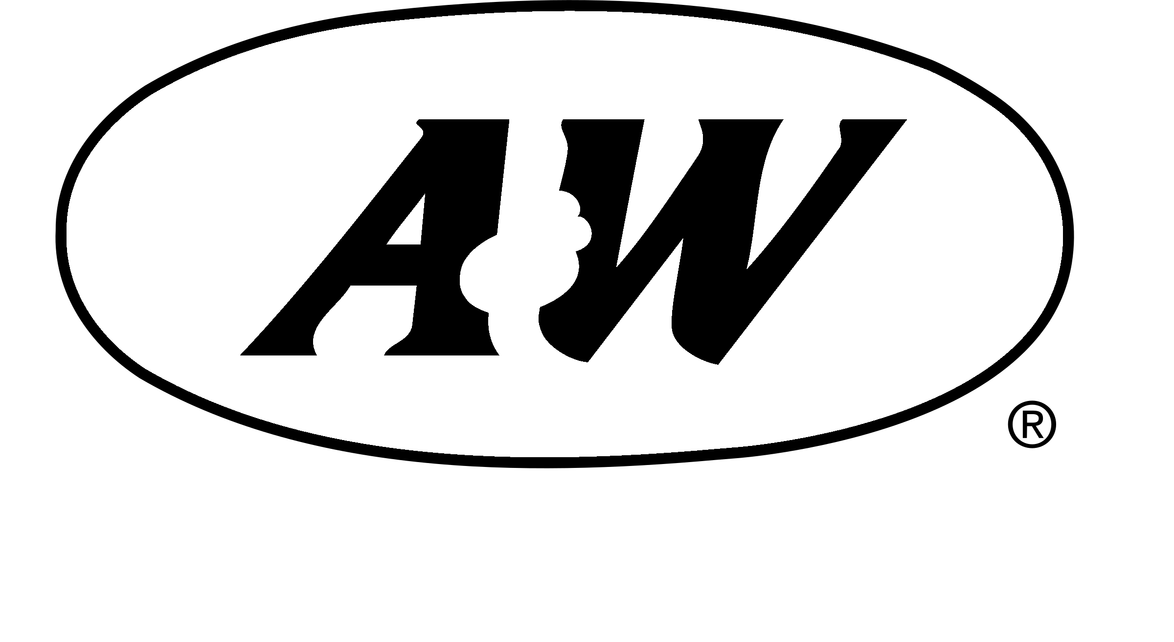 A&w All American Food Logo Black And White - Food Logo (2400x1313), Png Download
