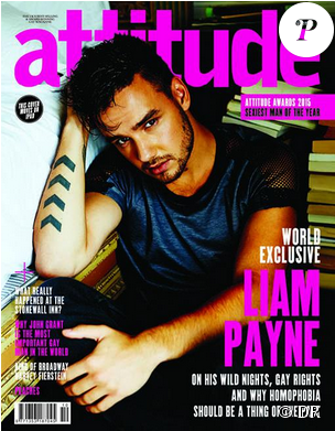Liam Payne En Couverture Du Magazine Attitude En Kiosques - Liam Payne October 2015 (950x390), Png Download
