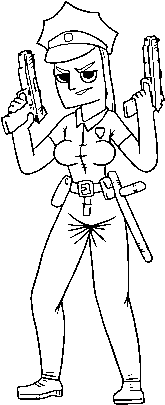 Dibujo De Una Mujer Policia Para Colorear - Drawing (600x470), Png Download