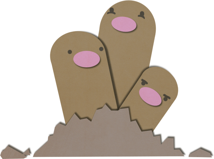 Dugtrio - Illustration (737x548), Png Download