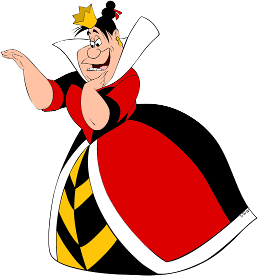 Queen Of Hearts Waving - Queen Of Hearts And Alice (528x563), Png Download