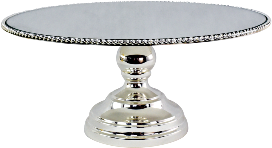 Cake Stand Silver Rope Edge 12in - Silver (1024x655), Png Download