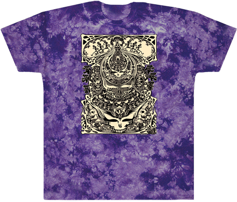 Aiko Aiko Tie Dye T Shirt - Grateful Dead - Repeating Steal Your Face - Sticker (500x437), Png Download