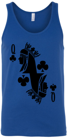 Queen Of Clubs Playing Card Poker Costume Cards Singlet - Playing Card (480x480), Png Download