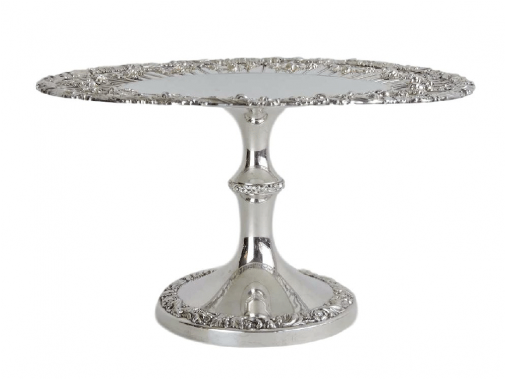 Early Ellis Brothers Silver-plated Beautifully Decorative - Cake Stand (1000x1000), Png Download