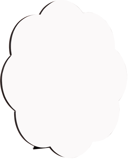 Aluminium Creative Border Photo Panel Small $2,500 - Cartoon Cloud Png Transparent (417x515), Png Download