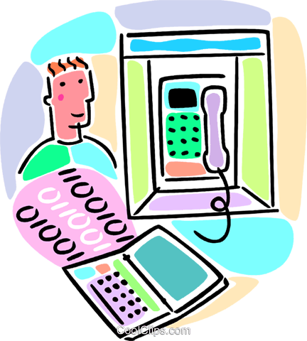 Device Connected Through Telephone Lines Royalty Free (432x480), Png Download