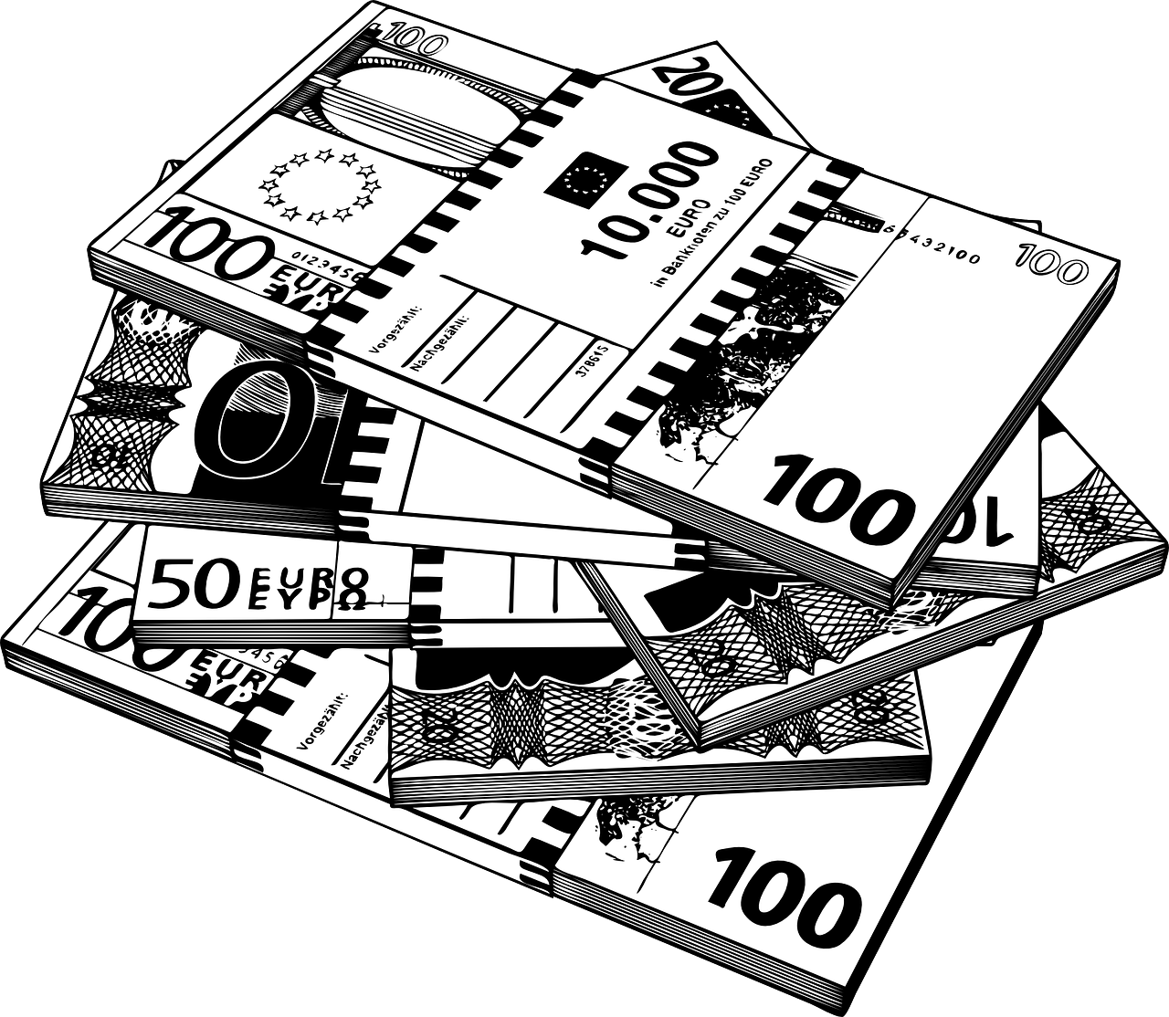 Money Black And White Philippine Money Clipart Black - Philippine Money Black And White (640x557), Png Download