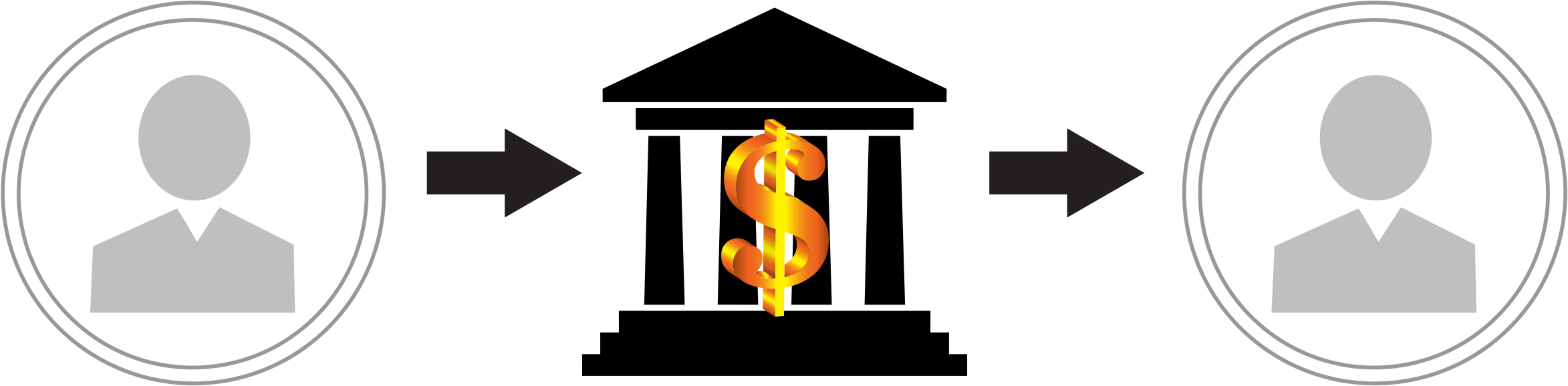 Clip Art Of Money Transfer - Money Transfer Clipart (2346x578), Png Download