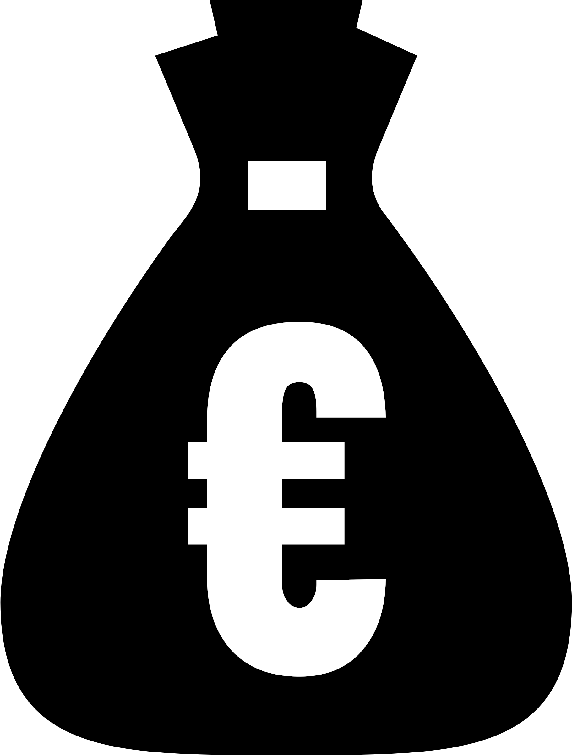 Euro Money Bag Png Transparent - Money Bag Clip Art (2400x2400), Png Download