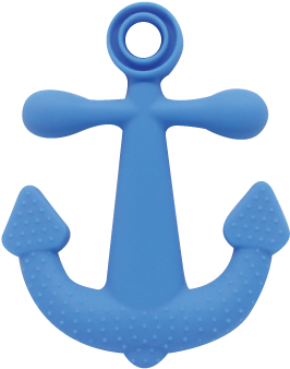 Anchor - Blue - Силиконовые Грызунки Якорь (842x595), Png Download