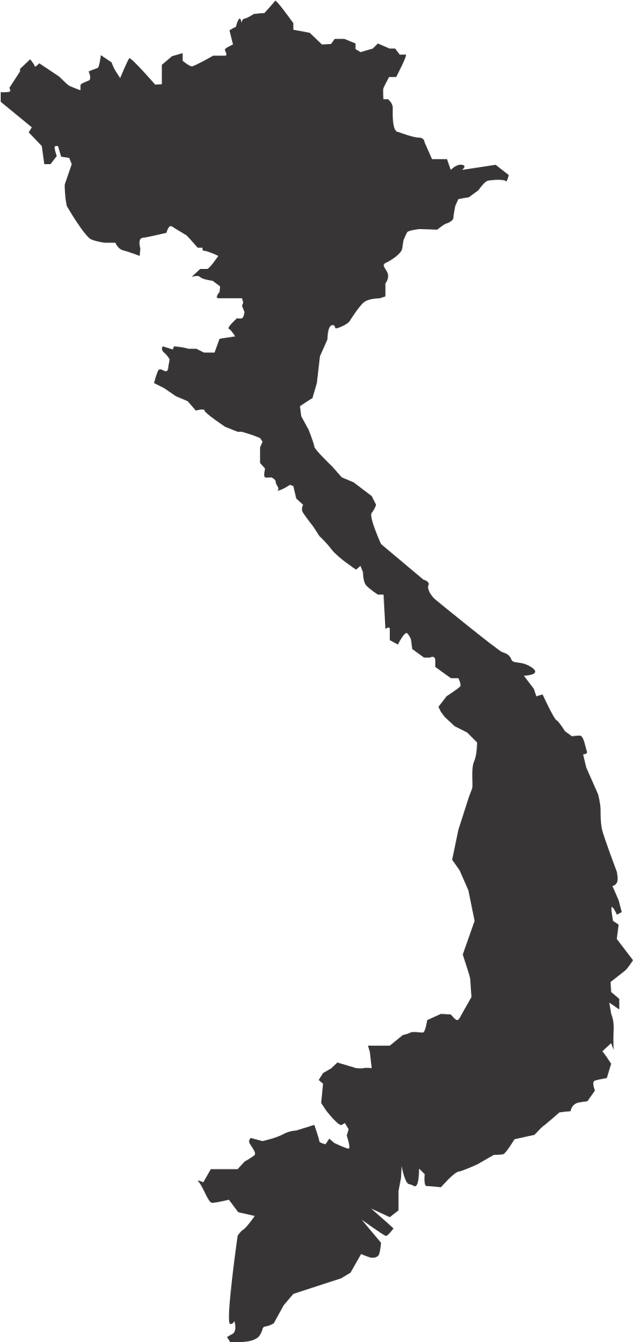 Vietnam-map - Vietnam War Clip Art (960x1920), Png Download