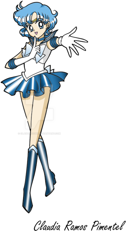 Colorindo Sailor Mercury By Https - Comics (752x1063), Png Download