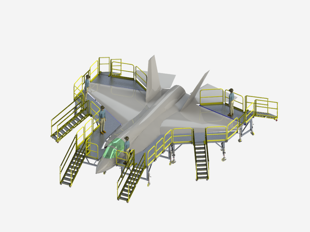 F-35 Phase Maintenance Stands - Lockheed Martin F-35 Lightning Ii (1024x768), Png Download