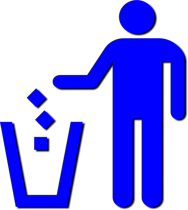 The - Throw Away Trash Sign (644x720), Png Download