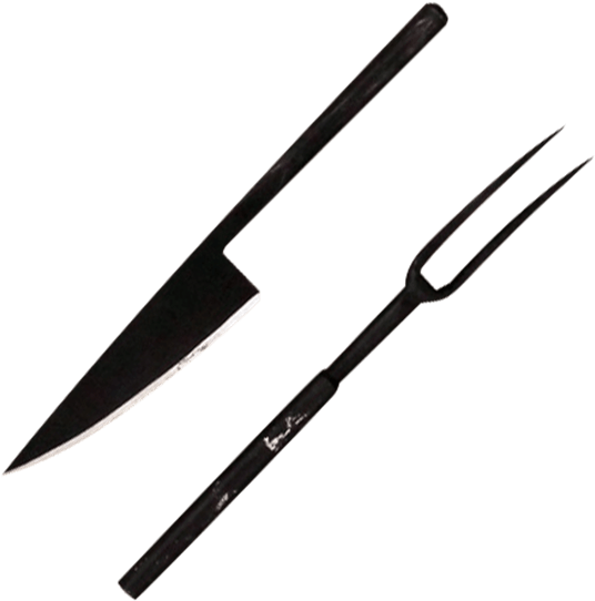 Meval Fork And Knife Set Ah 4381 By Collectibles - Medieval Fork (555x555), Png Download