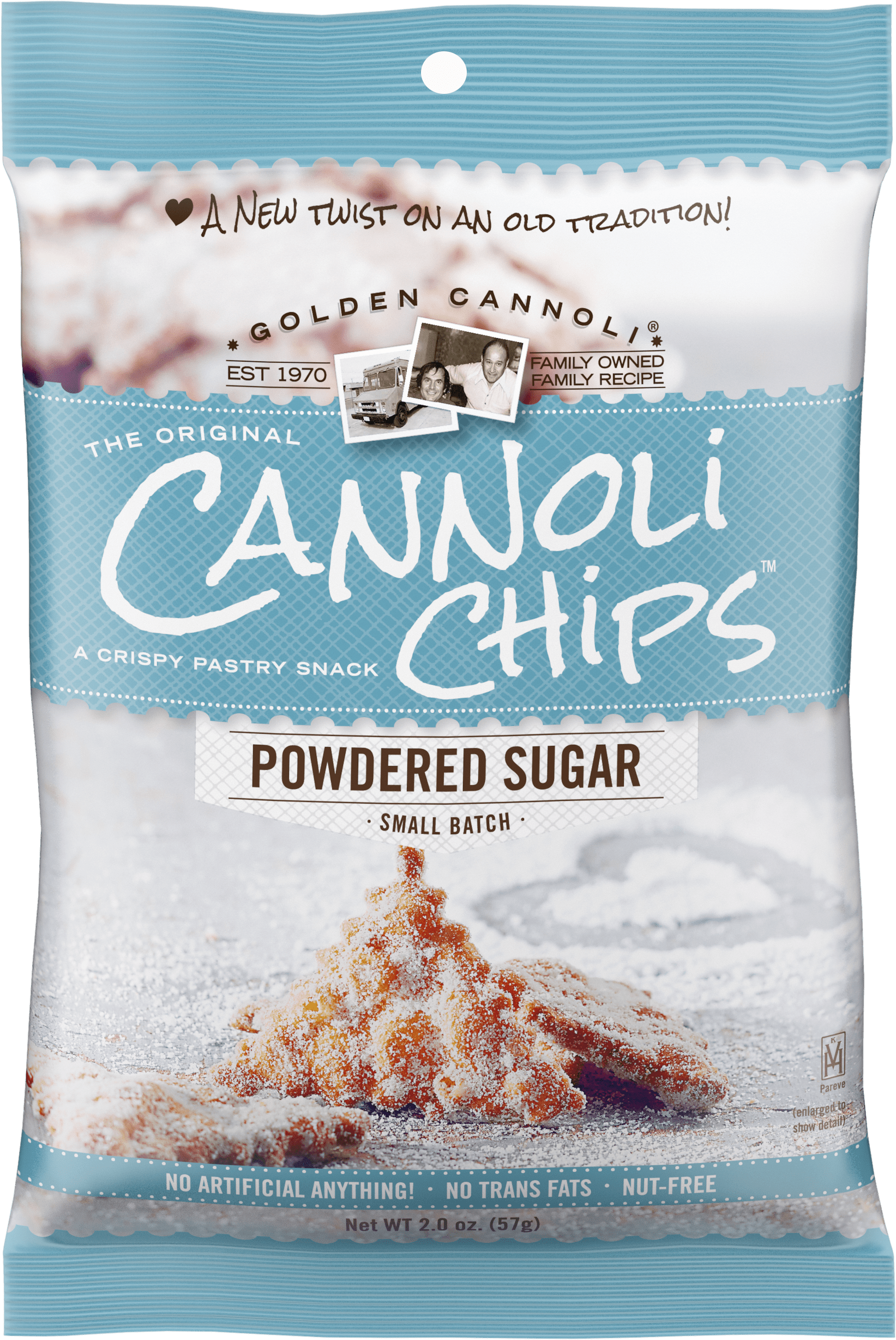 Golden Cannoli The Original Cannoli Chips Powdered (2000x3000), Png Download