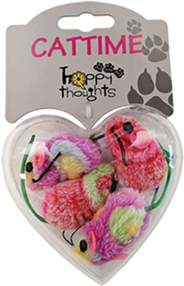 Cattime Coloured Mouse Cat Toys - Animal Figure (1000x1000), Png Download