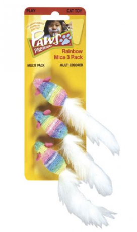 Paws Rainbow Mice Cat Toy - Plastic (736x460), Png Download