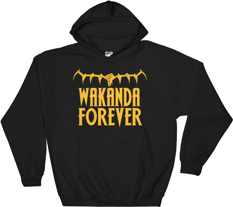 Wakanda Forever Hoodie - Baphomet Sweatshirt Ayylien Clothing (1000x1000), Png Download