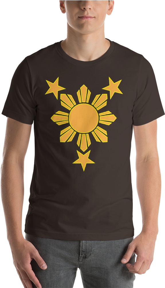 Pilipinas Stars And Sun Filipino Short Sleeve Unisex - Shirt (1000x1000), Png Download