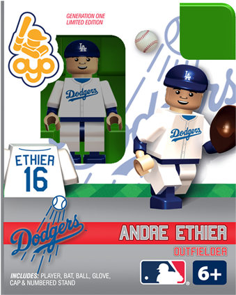 Andre Ethier Oyo Sportstoys Minifigures - Oyo Sportstoys Los Angeles Dodgers Oyo Figure (400x473), Png Download
