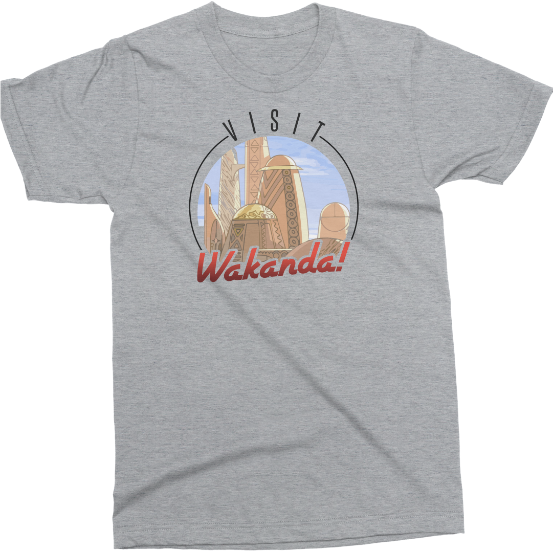 Visit Wakanda - Silver (1080x1091), Png Download